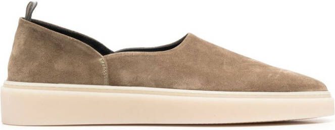 Officine Creative Muskrat suede loafers Green