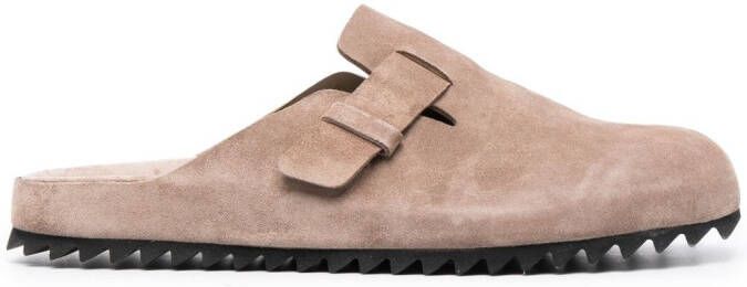 Officine Creative Oliver Flint suede slides Neutrals