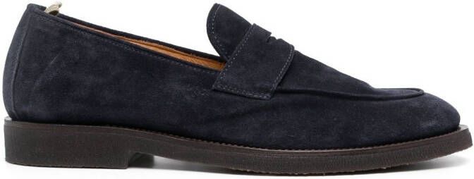 Officine Creative Opera 001 suede loafers Blue