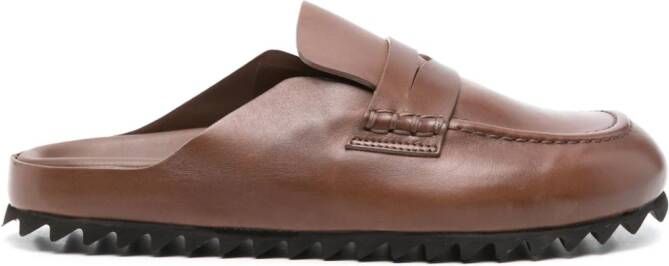 Officine Creative Pelagie leather mules Brown