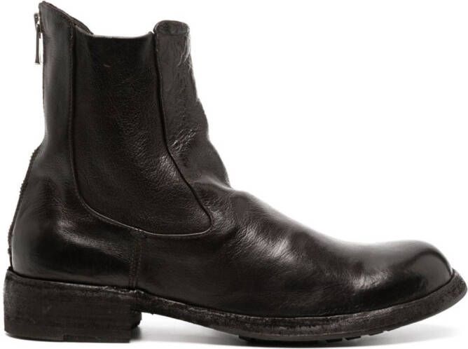 Officine Creative round-toe leather boots Brown