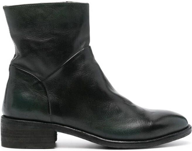 Officine Creative Seline 020 leather boots Green