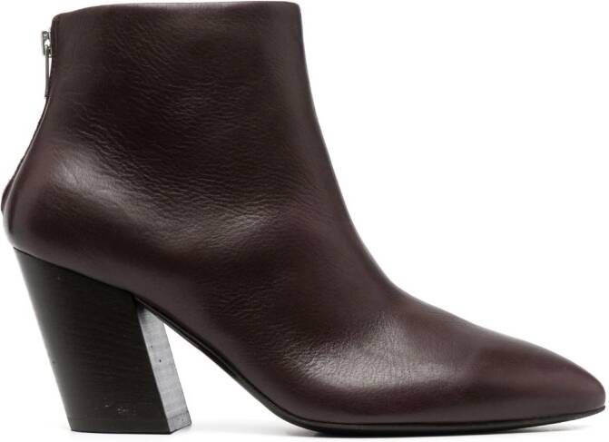 Officine Creative Sevre 90mm leather boots Red