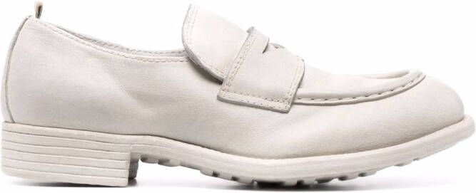 Officine Creative slip-on leather loafers White