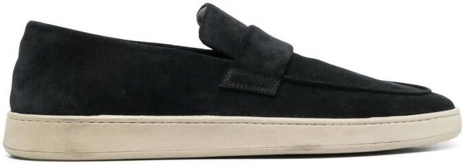 Officine Creative slip-on suede penny loafers Black