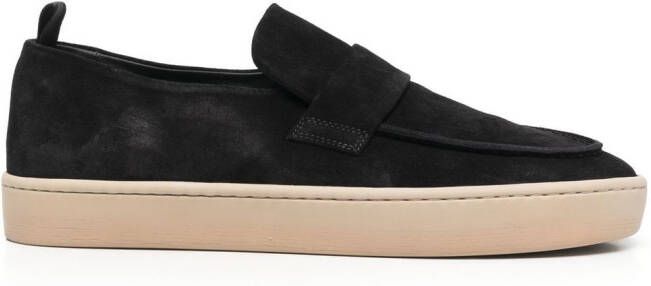 Officine Creative slip-on suede sneakers Black