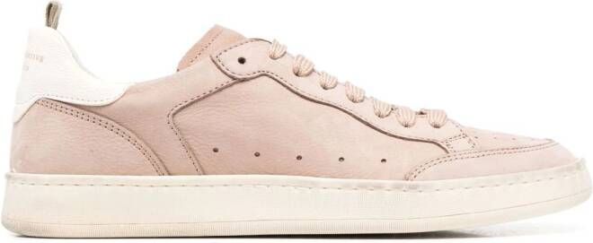 Officine Creative smooth lace-up sneakers Neutrals