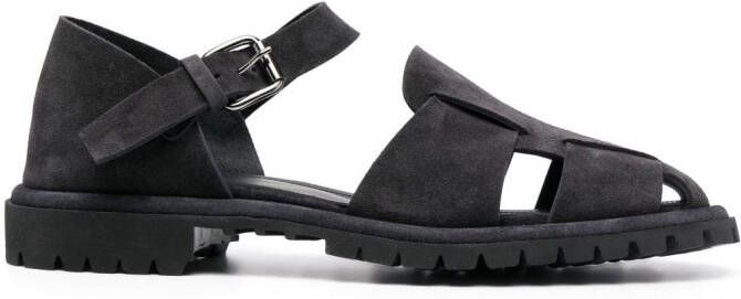Officine Creative Spectacular 005 suede sandals Black