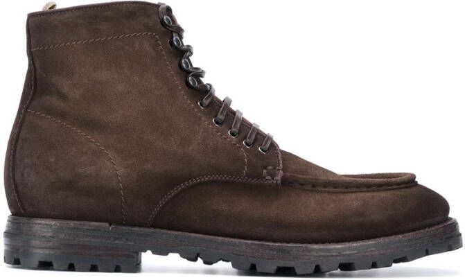 Officine Creative suede ankle boots Brown