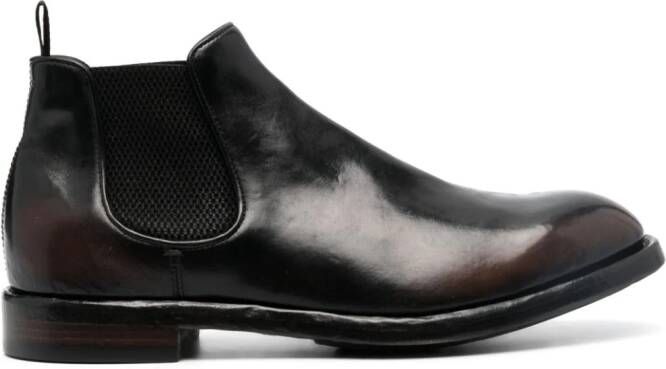 Officine Creative Temple 008 leather boots 118 CAFFE' SUPERNERO