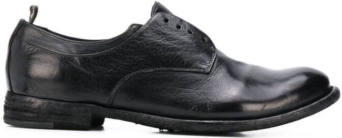 Officine Creative textured laceless Oxford shoes Black