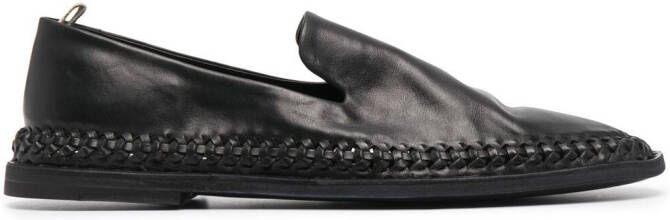 Officine Creative whipstitched loafers Black
