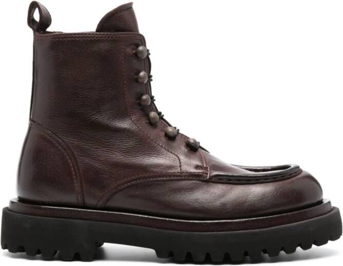 Officine Creative Wisal DD 103 lace-up leather boots Brown