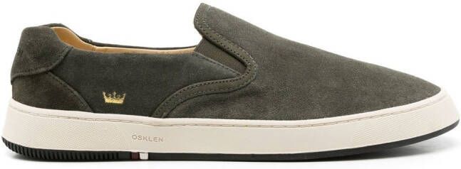 Osklen branded heel-counter slip-on sneakers Green