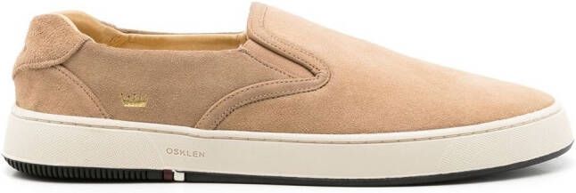 Osklen branded heel-counter slip-on sneakers Neutrals