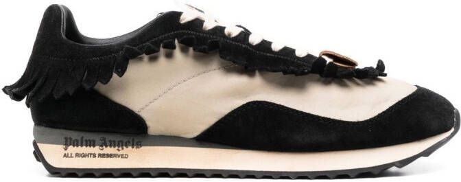 Palm Angels fringe low-top sneakers Black