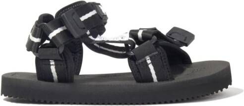 Palm Angels Kids logo-print sandals Black