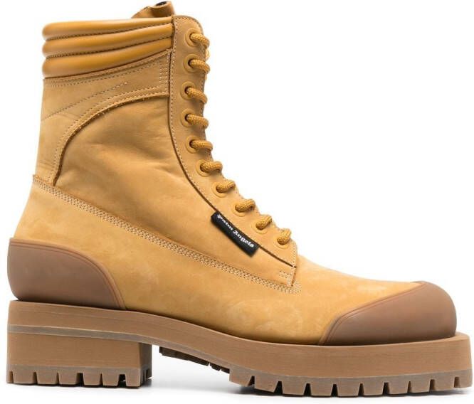 Palm Angels lace-up ankle boots Brown