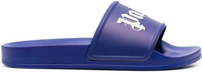 Palm Angels logo print slides Purple - Picture 6