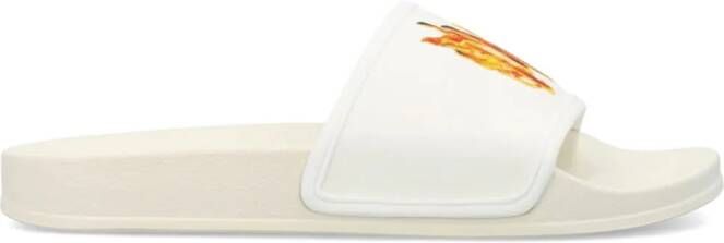 Palm Angels PA monogram pool slides Neutrals