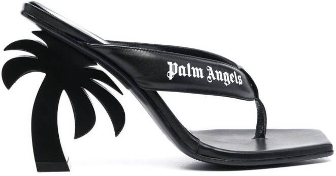 Palm Angels Palm Beach logo-print sandals Black - Picture 5