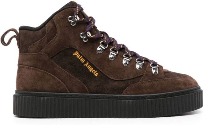 Palm Angels suede ankle boots Brown