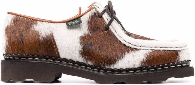 Paraboot Michael calf hair lace-up shoes Brown