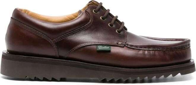 Paraboot Thiers leather boat shoes Brown