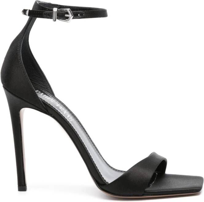 Paris Texas 100mm silk sandals Black