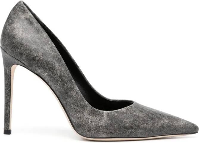 Paris Texas 105mm leather pumps Grey