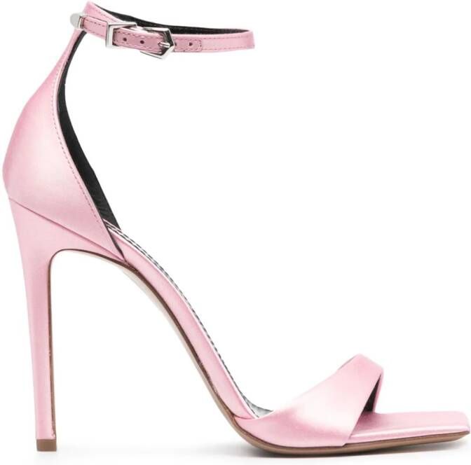 Paris Texas 105mm satin stiletto sandals Pink