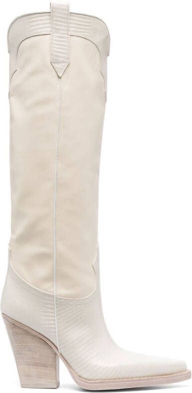Paris Texas 110mm leather knee-length boots Neutrals