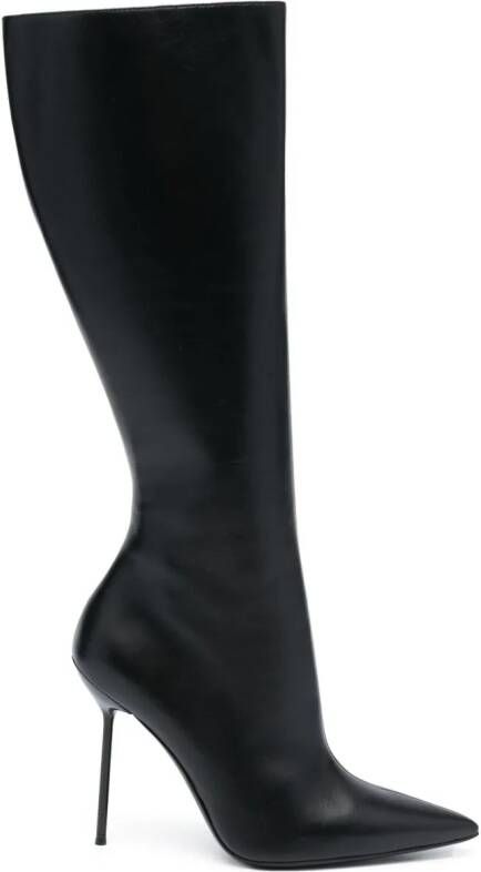 Paris Texas 110mm leather stiletto boots Black