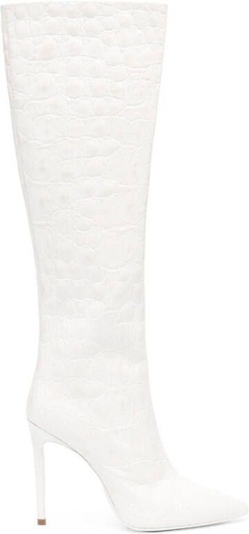 Paris Texas 110mm leather stiletto boots White