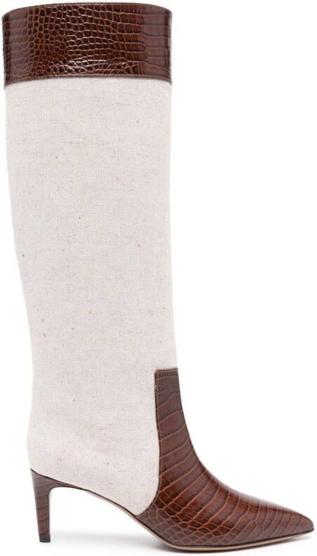 Paris Texas 60mm panelled boots Brown