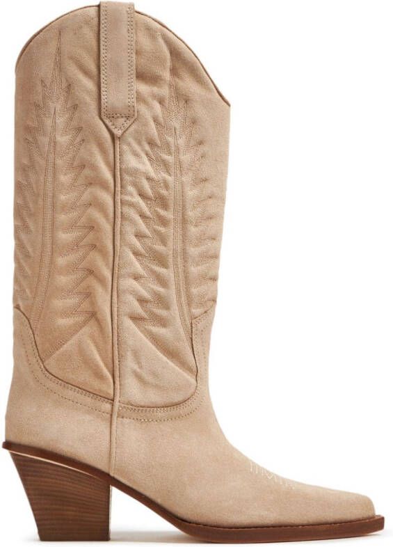Paris Texas 70mm embroidered-motif suede boots Neutrals