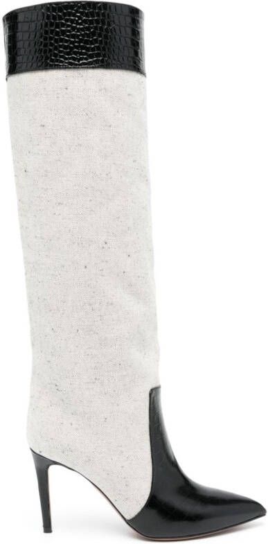 Paris Texas 90mm knee-high leather boots Neutrals