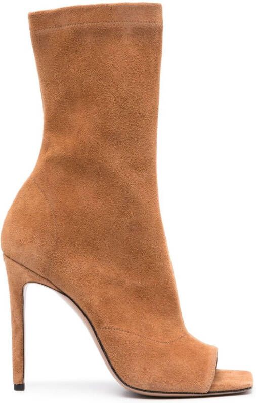 Paris Texas Amanda 110mm suede boots Brown