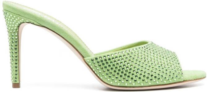 Paris Texas crystal-embellished sandals Green