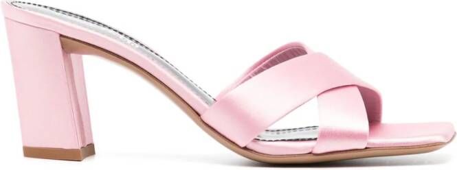 Paris Texas Dafne 80mm satin sandals Pink