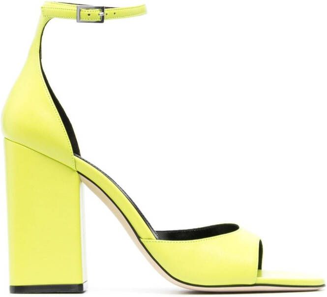 Paris Texas Fiona 100mm block-heel sandals Green