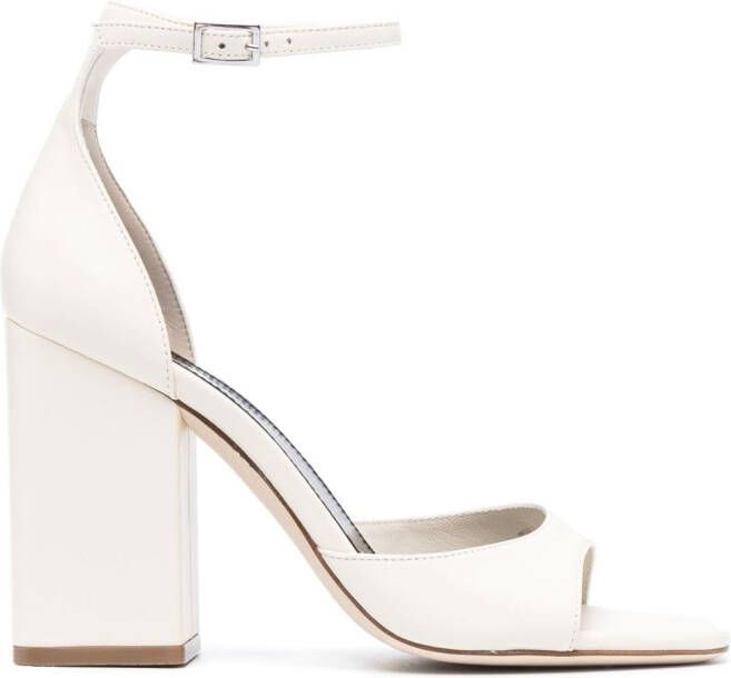 Paris Texas Fiona 100mm leather sandals White