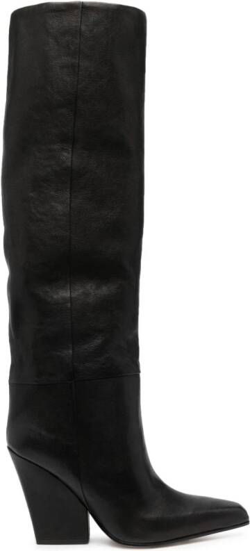 Paris Texas Jane 90mm leather knee-high boots Black
