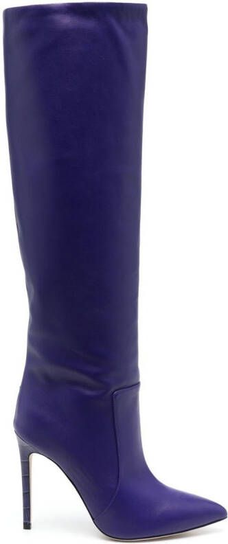 Paris Texas knee-high 100mm boots Purple