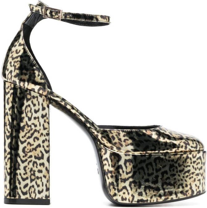Paris Texas leopard-print 130mm pumps Brown