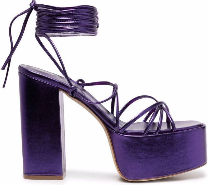 Paris Texas Malena 130mm platform sandals Purple