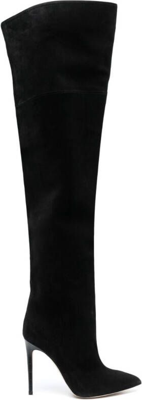 Paris Texas over-the-knee suede boots Black
