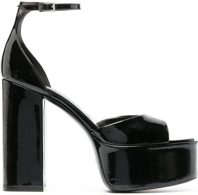 Paris Texas patent leather sandals Black