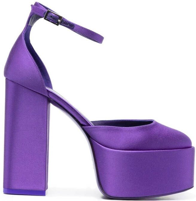 Paris Texas platform 135mm heeled pumps Purple