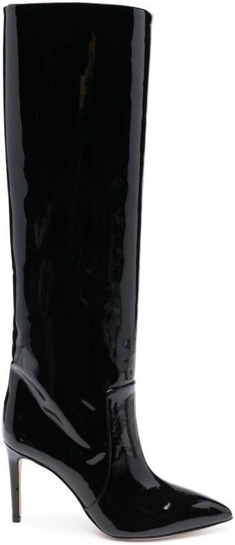 Paris Texas pointed-toe 90mm heeled boots Black